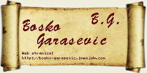 Boško Garašević vizit kartica
